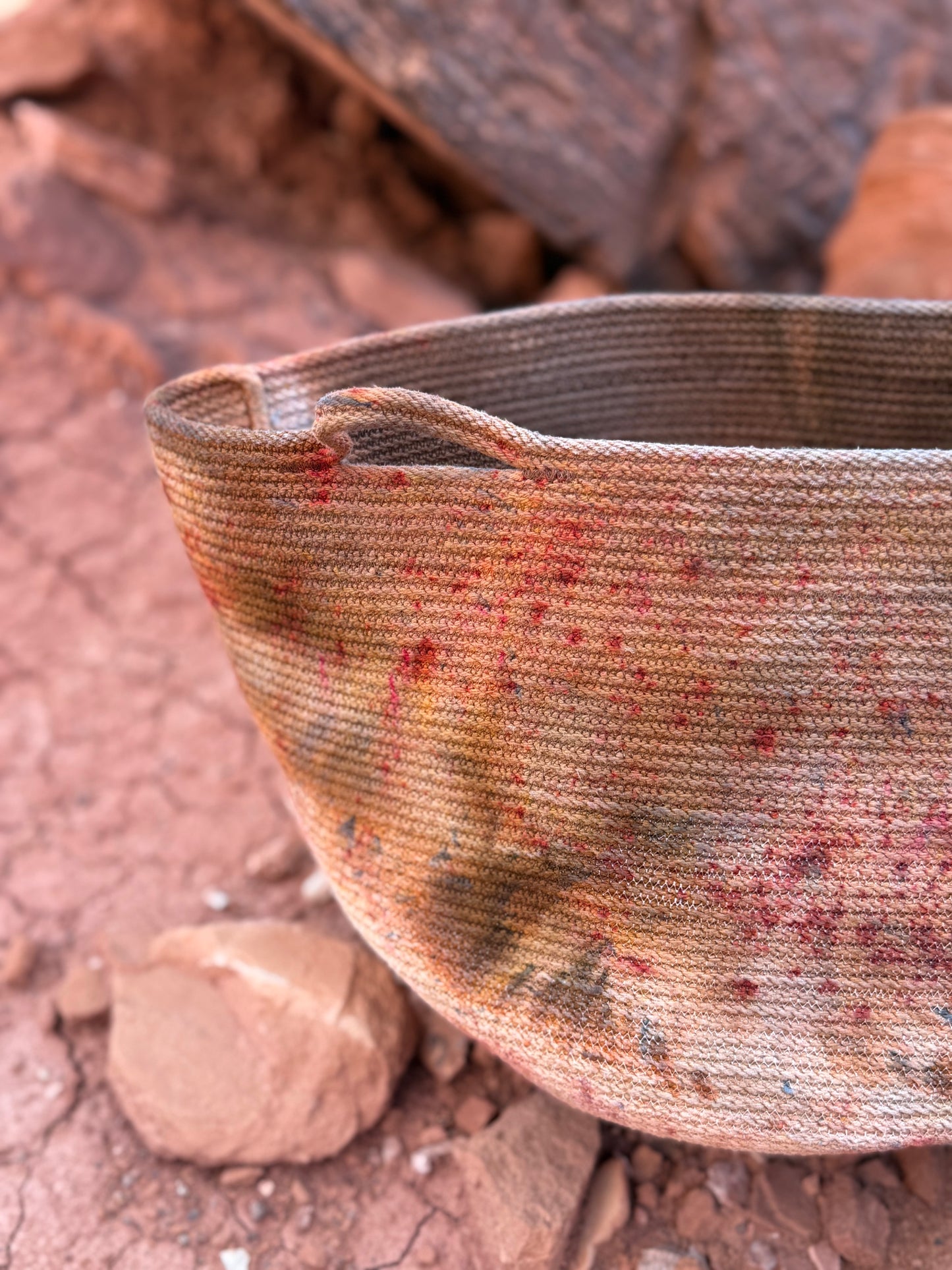 Hand Dyed Handmade Rope Basket