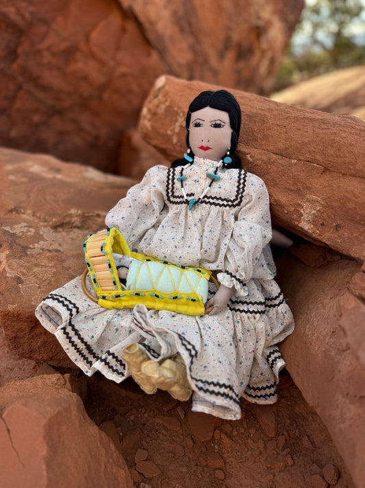 Vintage Handmade Doll with Cradleboard