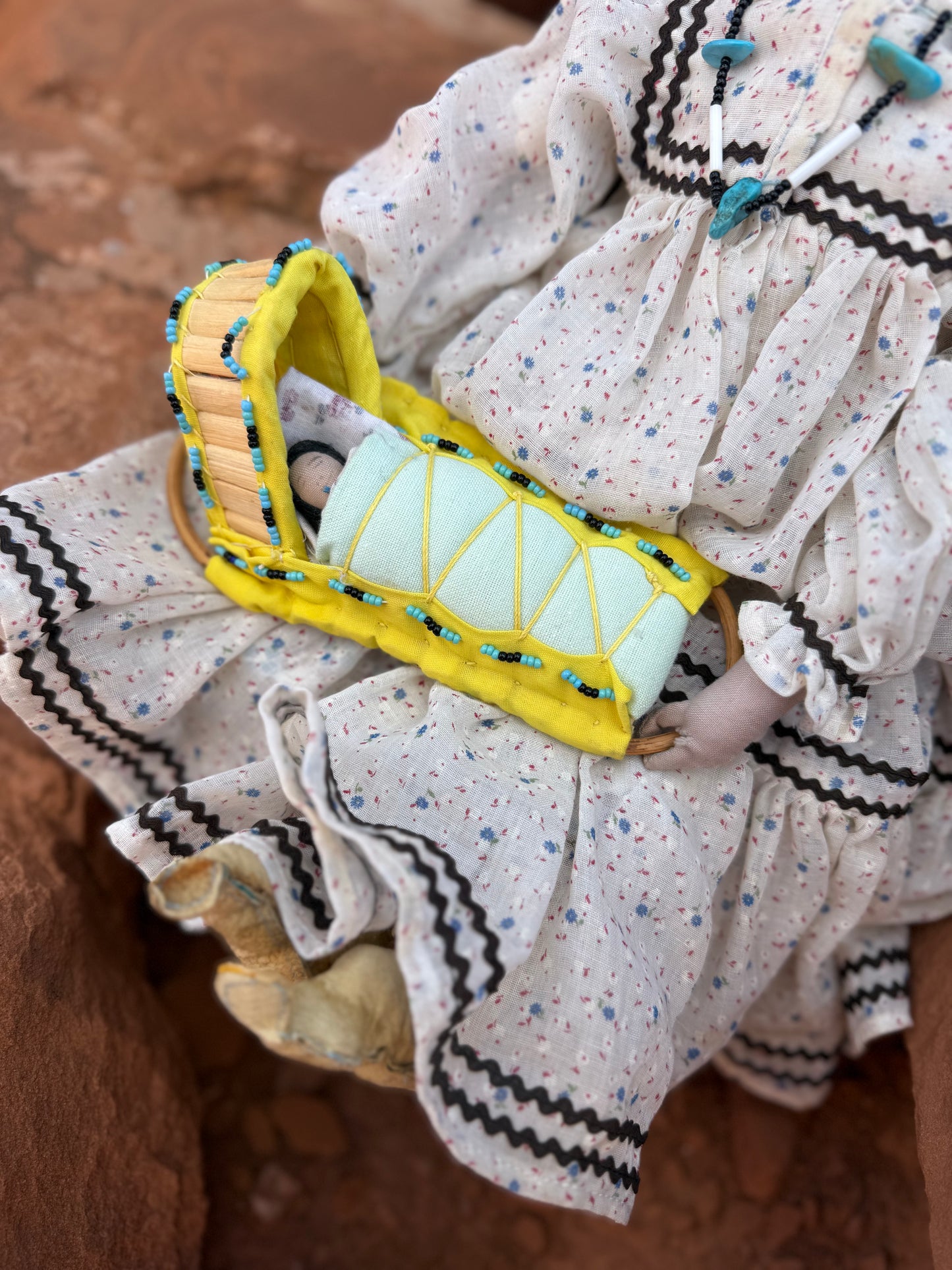 Vintage Handmade Doll with Cradleboard