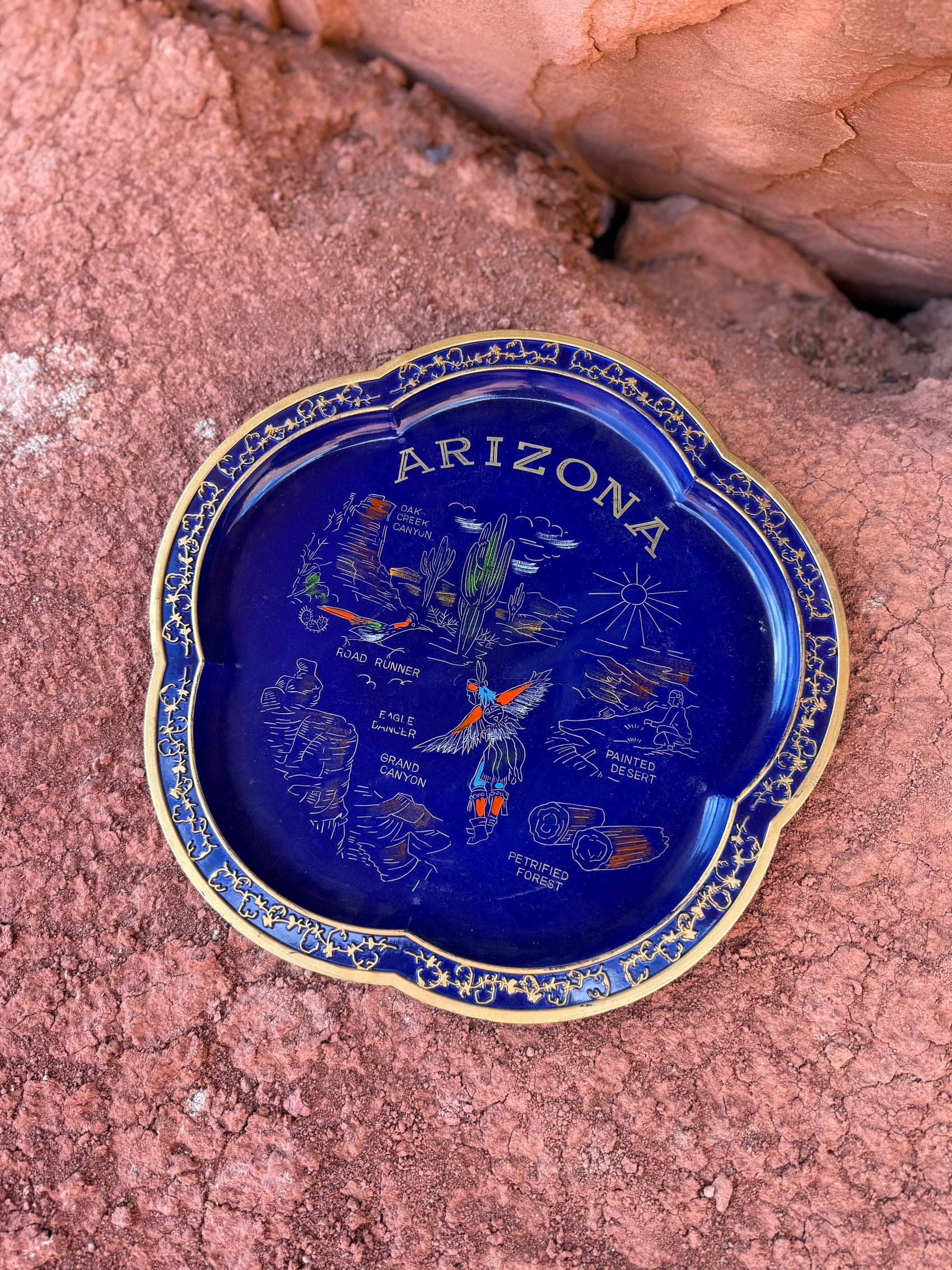 Vintage Tourist Metal Tray