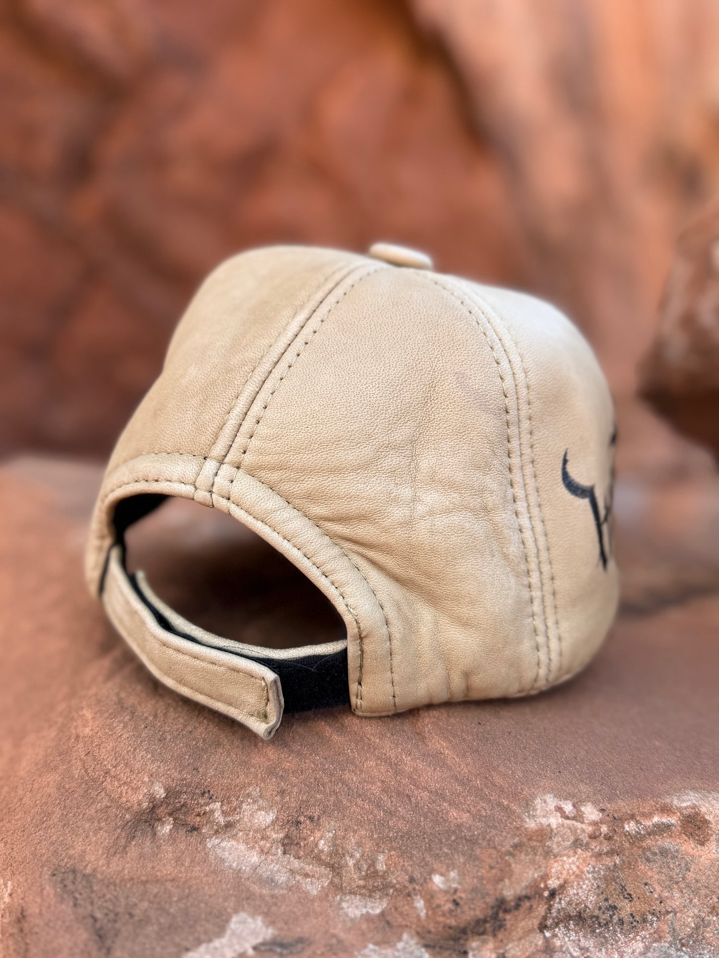 Handpainted Lambskin Baseball Cap - Water is Life