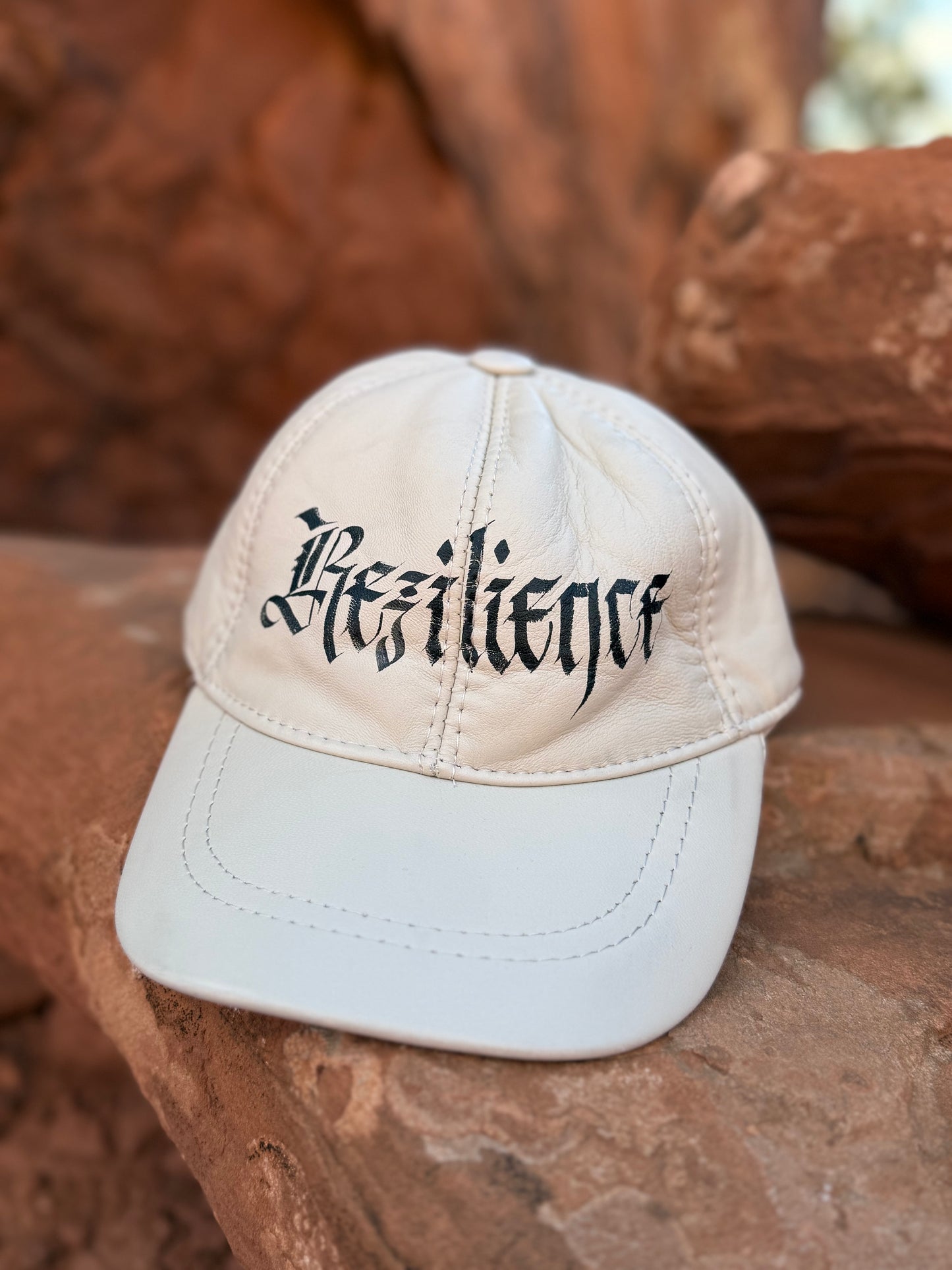 Handpainted Lambskin Baseball Cap - Rezilience