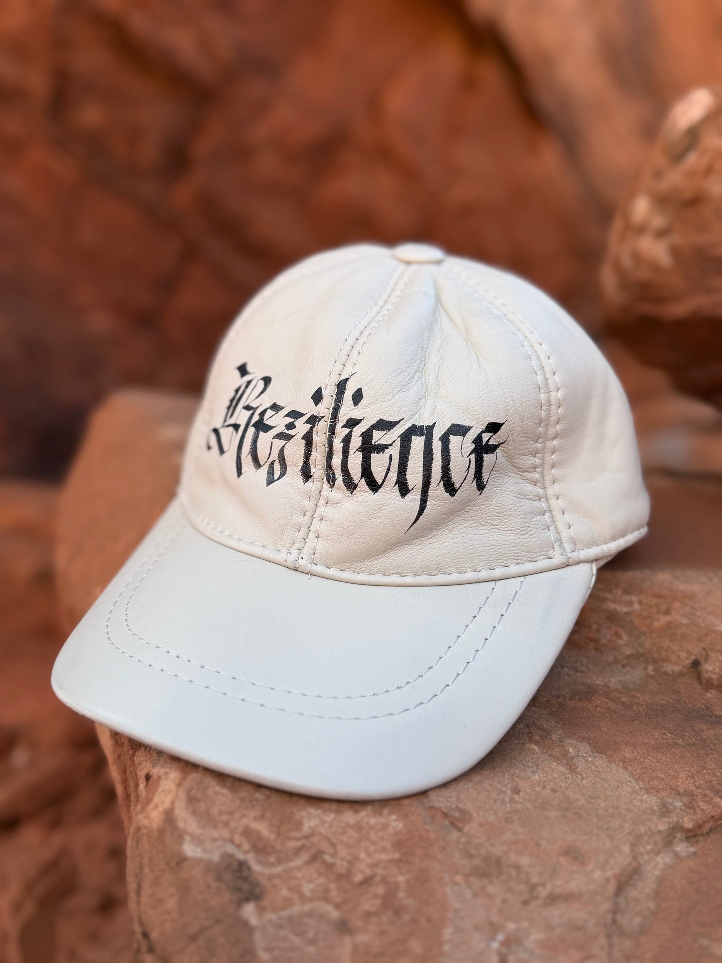 Handpainted Lambskin Baseball Cap - Rezilience