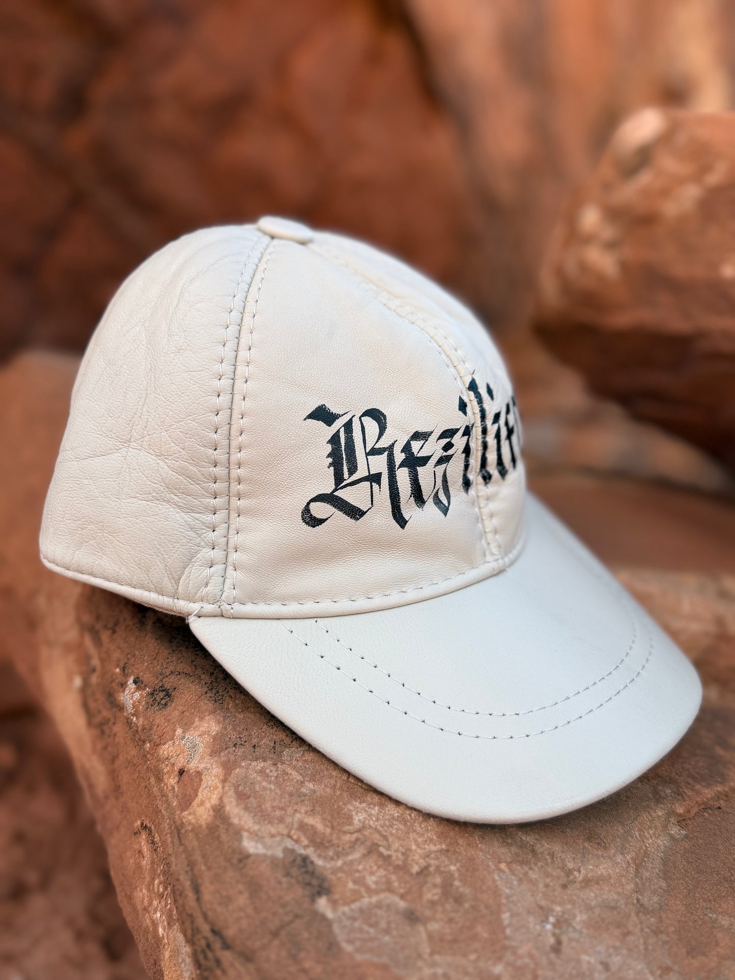 Handpainted Lambskin Baseball Cap - Rezilience