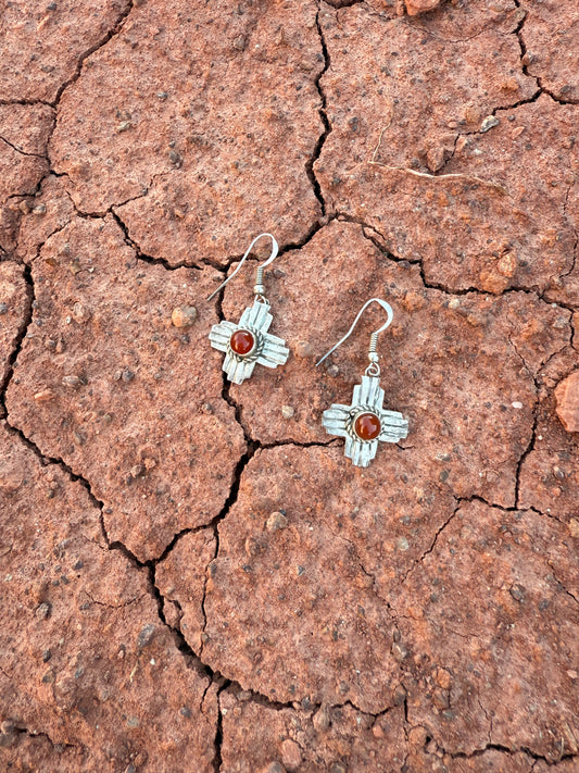 🤎 Vintage Coral Nugget Zia Earrings