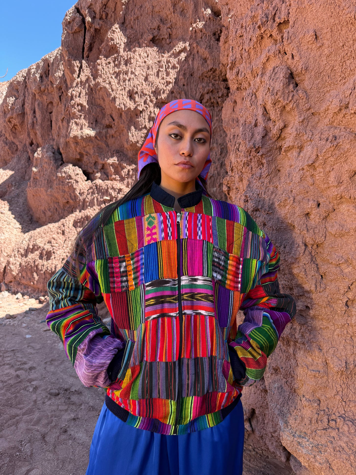 Vintage 80s Guatamalan Patchwork Jacket