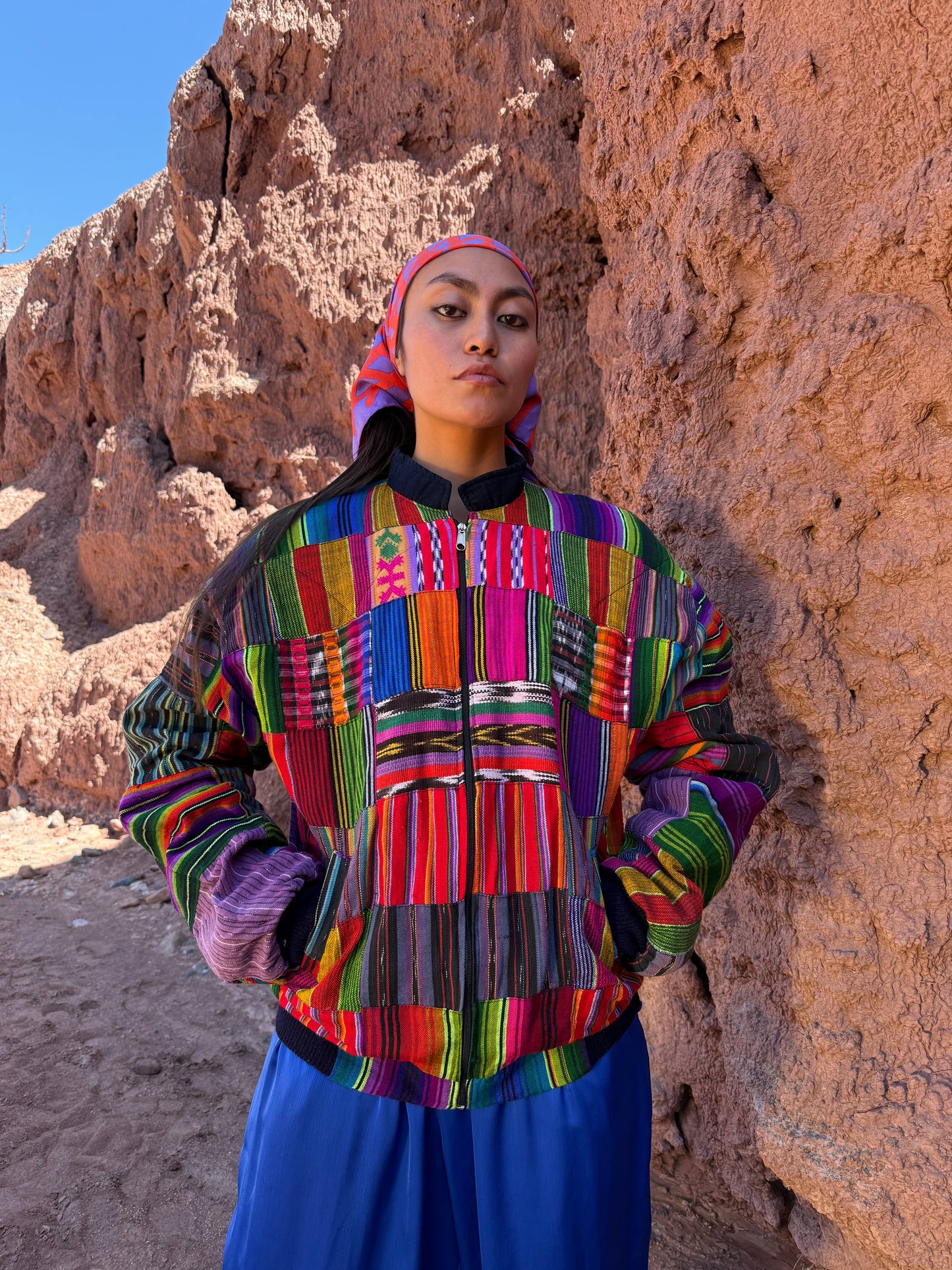 Vintage 80s Guatamalan Patchwork Jacket