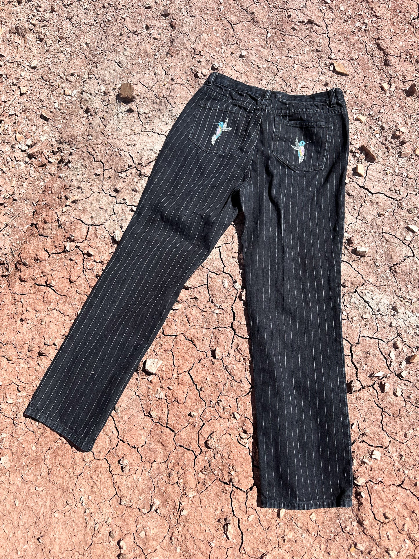 Upcycled Vintage Pinstripe 90s Jeans