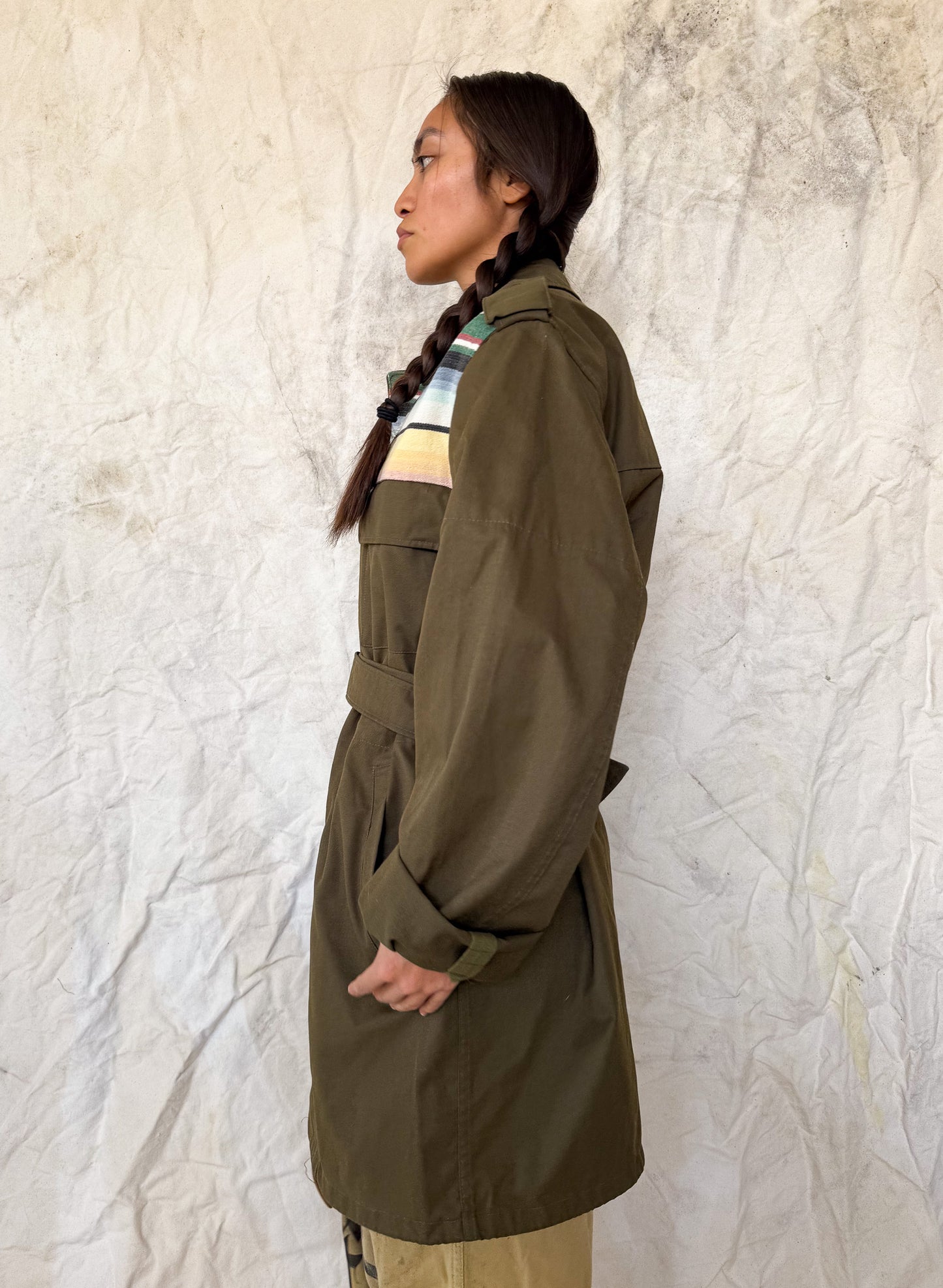 Upcycled Military Field Jacket — Midcentury Blanket Edition B