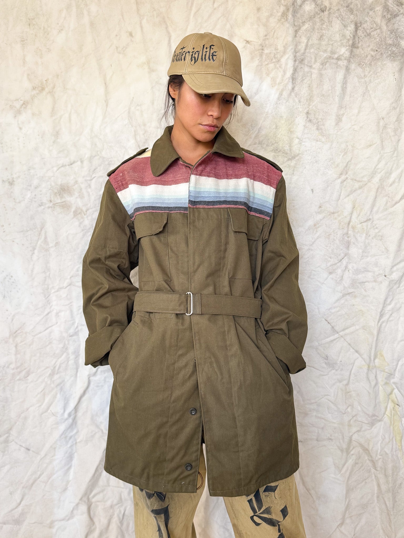 Upcycled Military Field Jacket — Midcentury Blanket Edition I