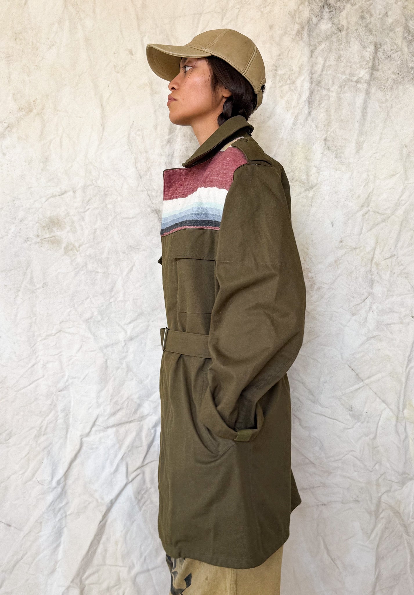 Upcycled Military Field Jacket — Midcentury Blanket Edition I