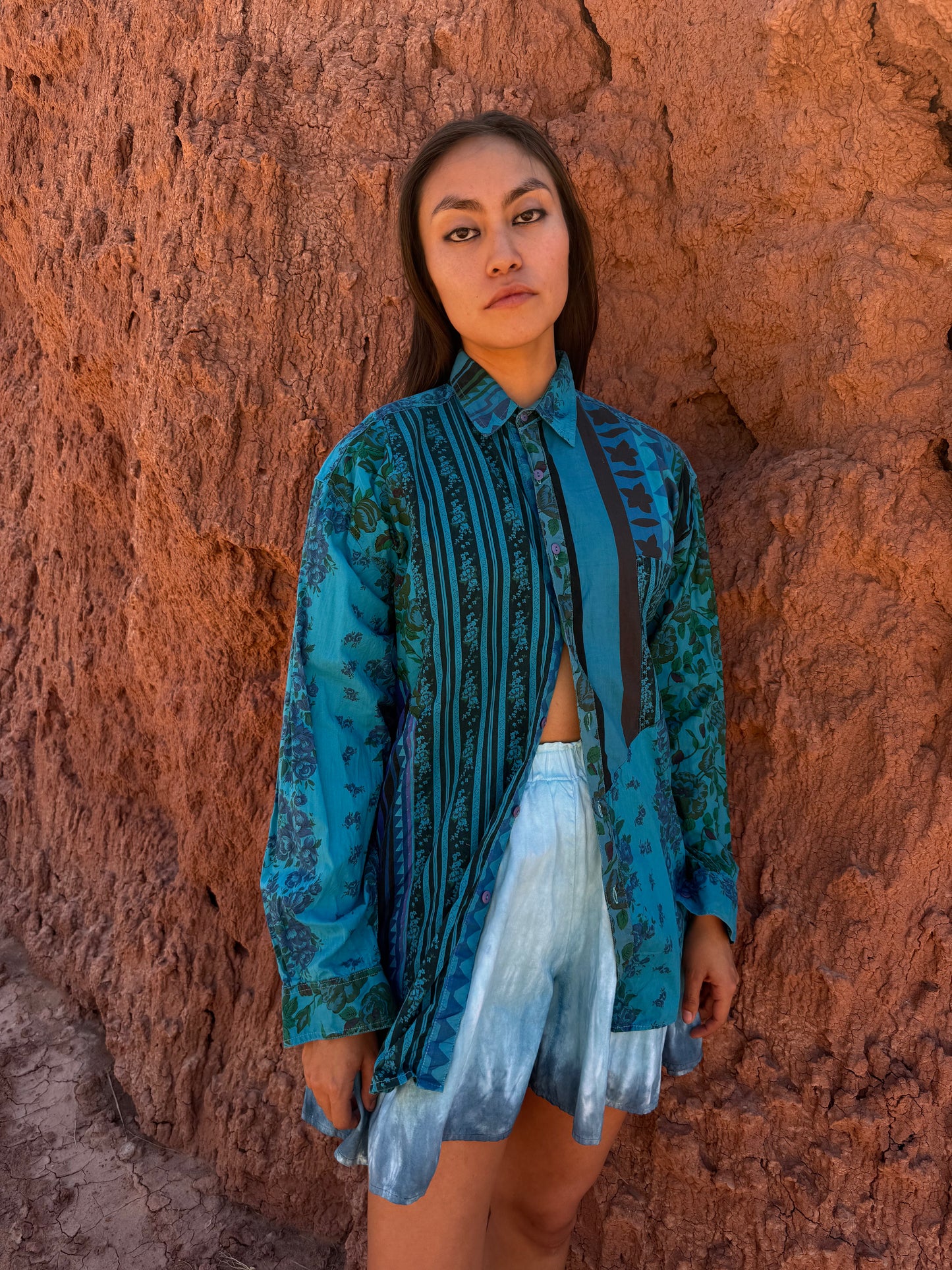 Vintage 90s Patchwork Shirt