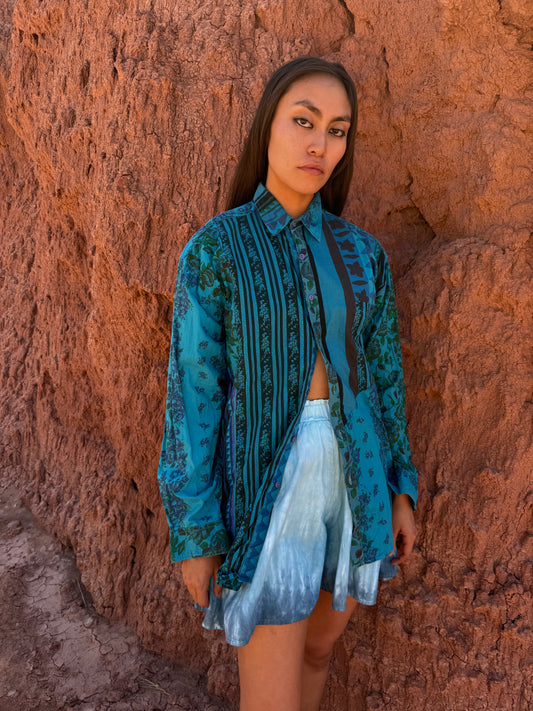 Vintage 90s Patchwork Shirt