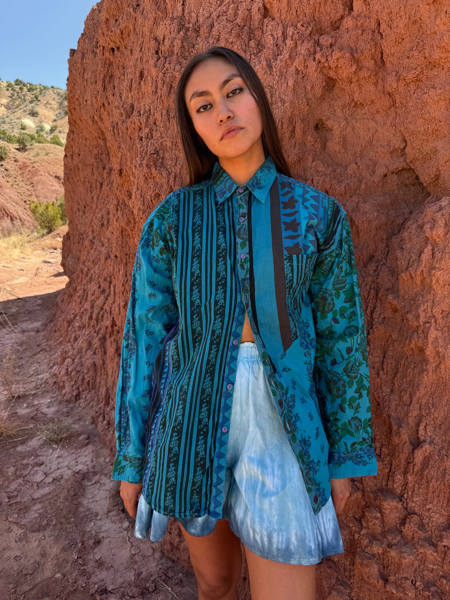 Vintage 90s Patchwork Shirt