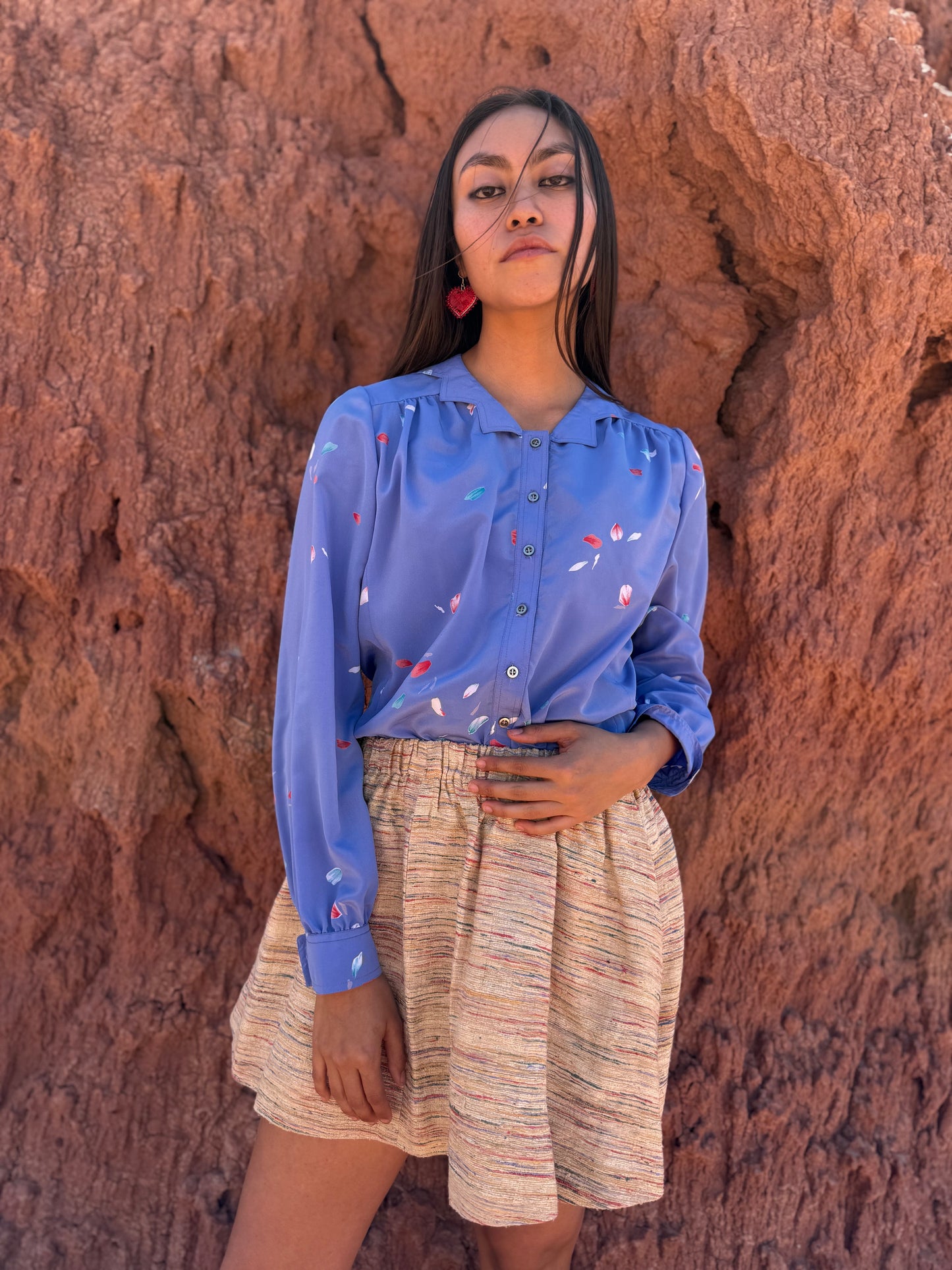 Vintage 70s 3PC Raw Silk Suit Set
