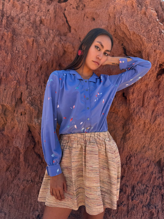 Vintage 70s 3PC Raw Silk Suit Set