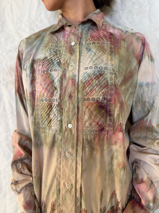 Upcycled Vintage Hollywood Shirt — Desert Bloom