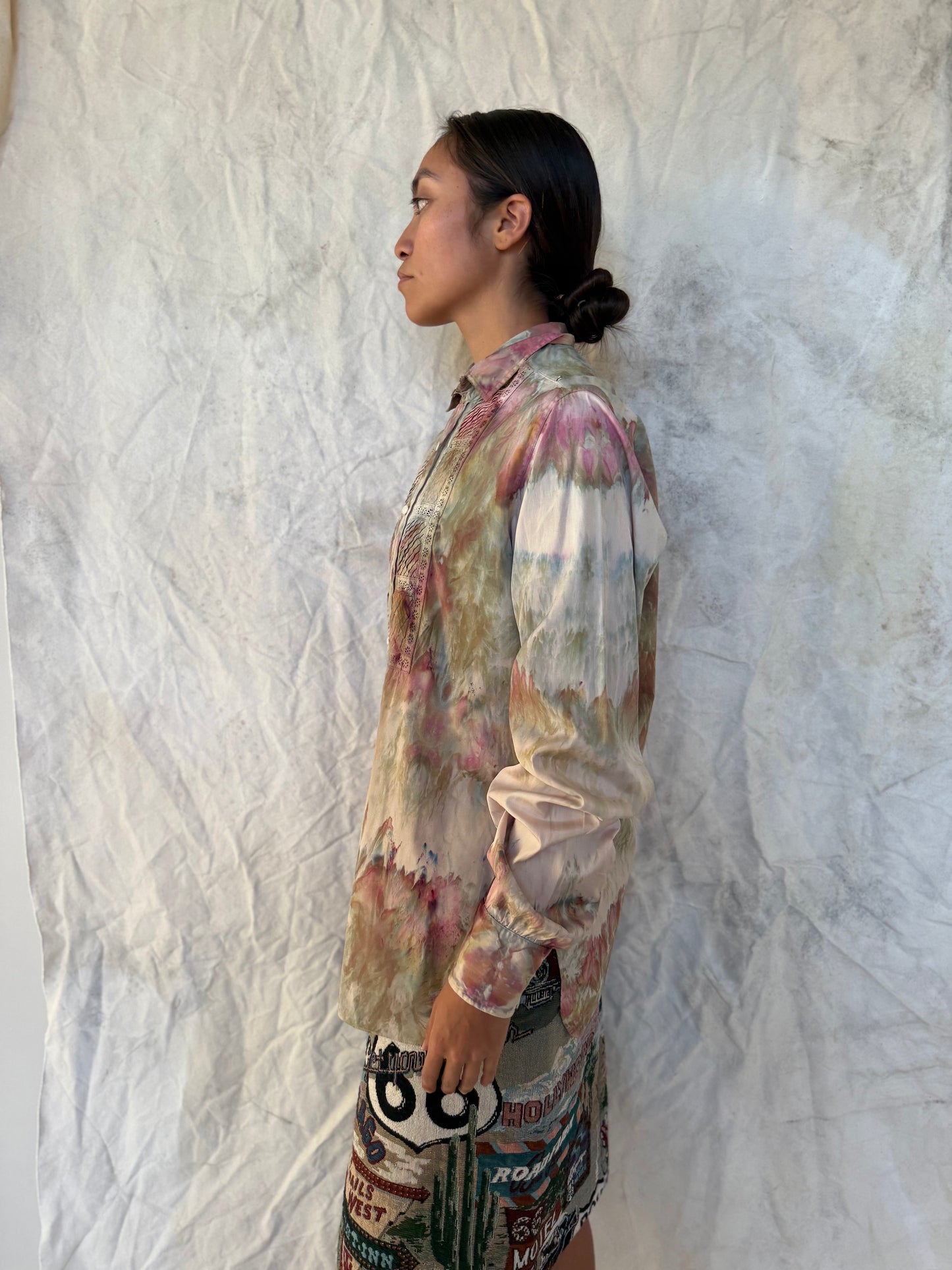 Upcycled Vintage Hollywood Shirt — Desert Bloom