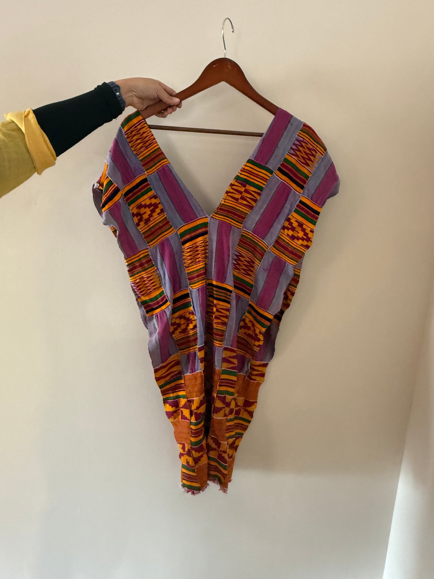 Upcycled Kente Cloth Poncho