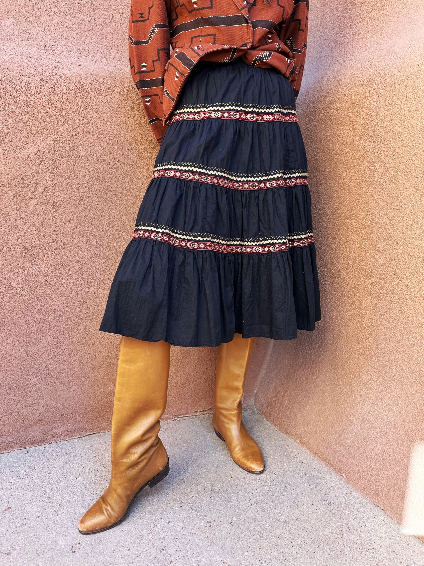 Vintage Folk 60s Tiered Skirt
