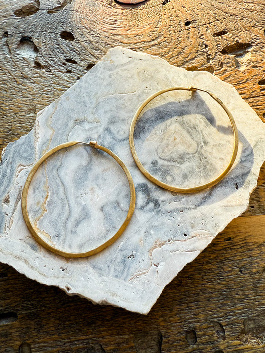 Neoancient Brass Hoops- Medium