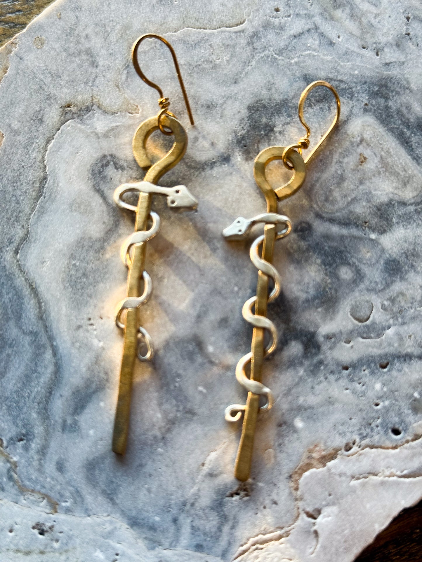 Neoancient Cadeceus Earrings