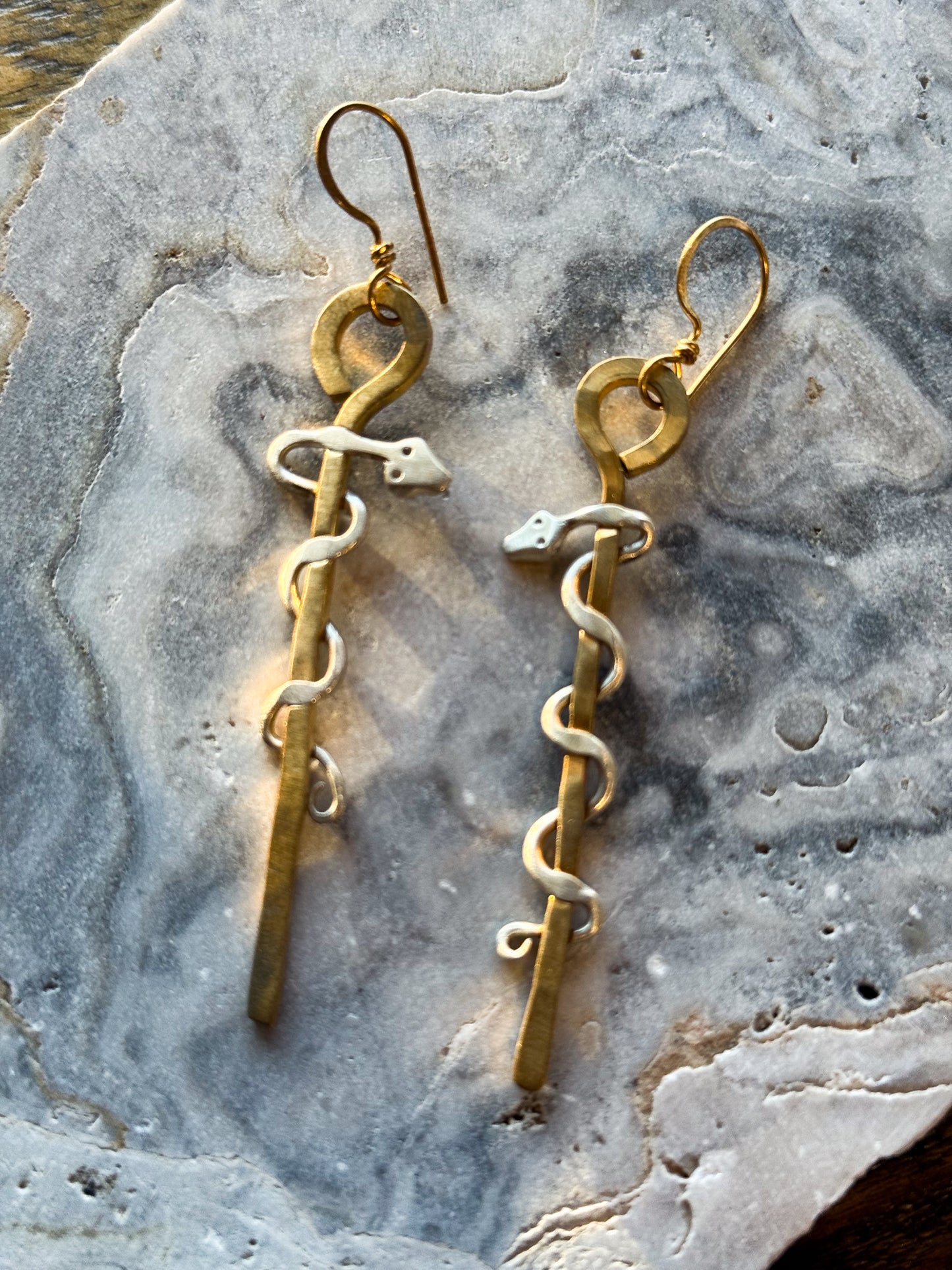 Neoancient Cadeceus Earrings