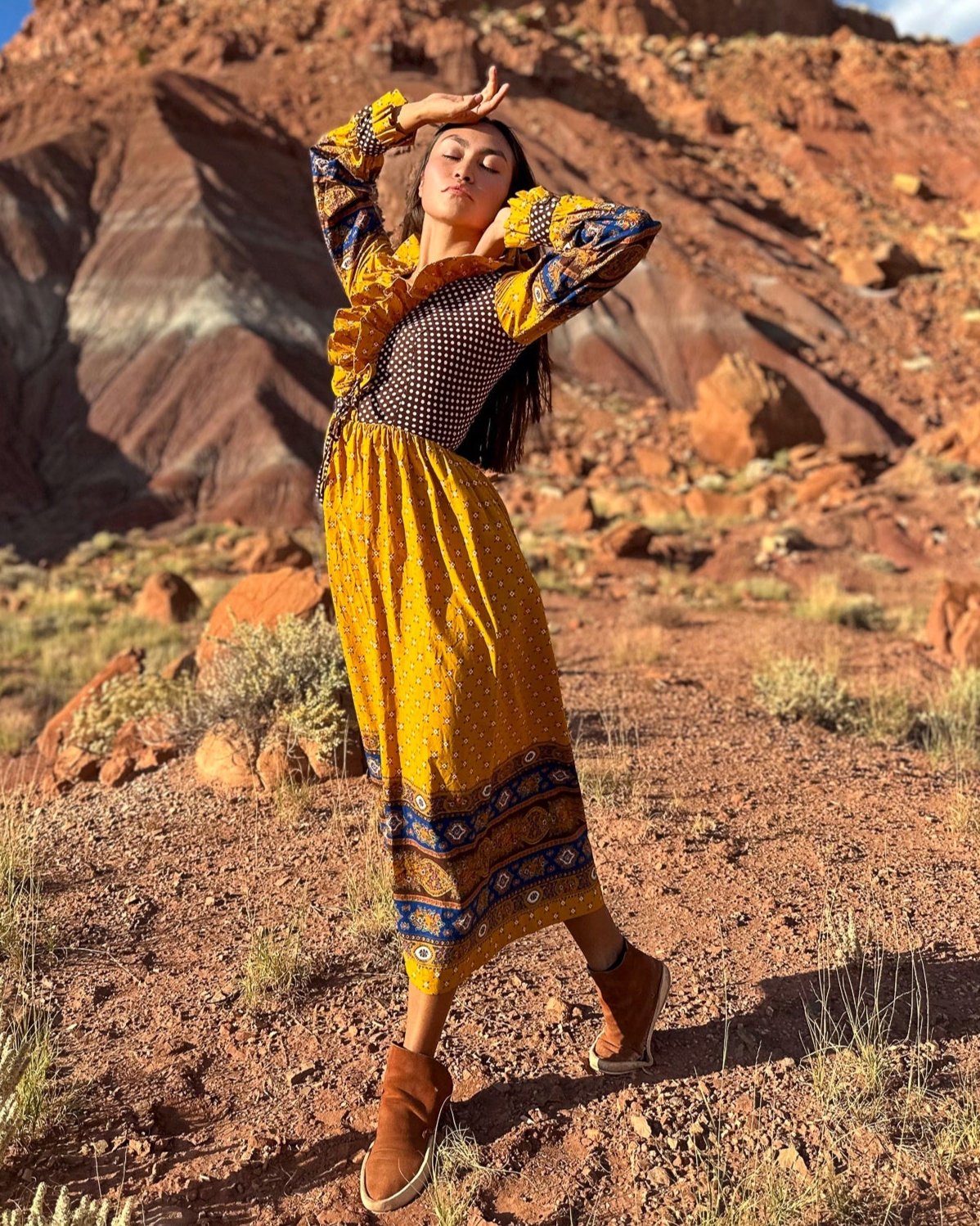 Vintage 70s Bohemian Maxidress