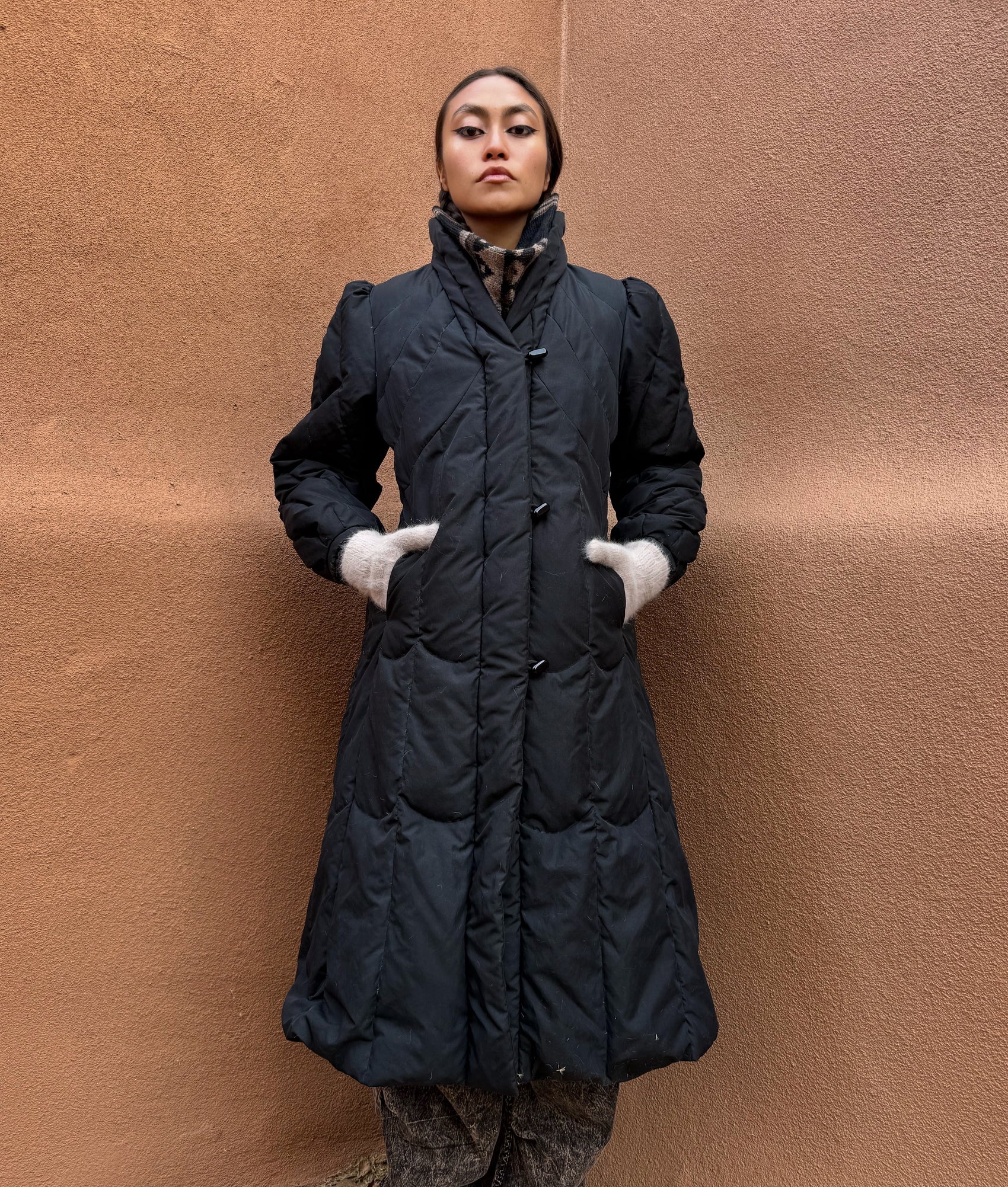 Vintage 80s Goose Down Puffer Duster