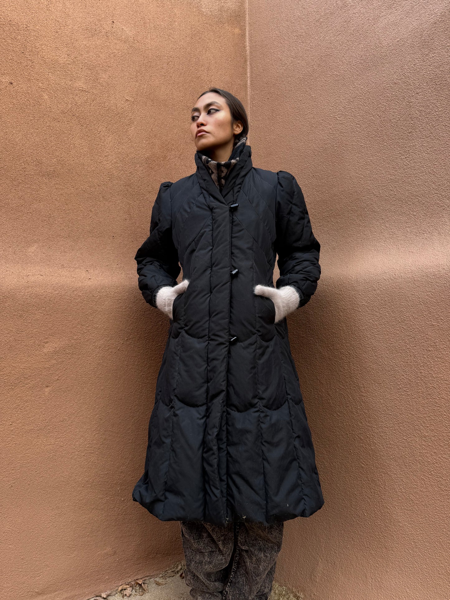 Vintage 80s Goose Down Puffer Duster