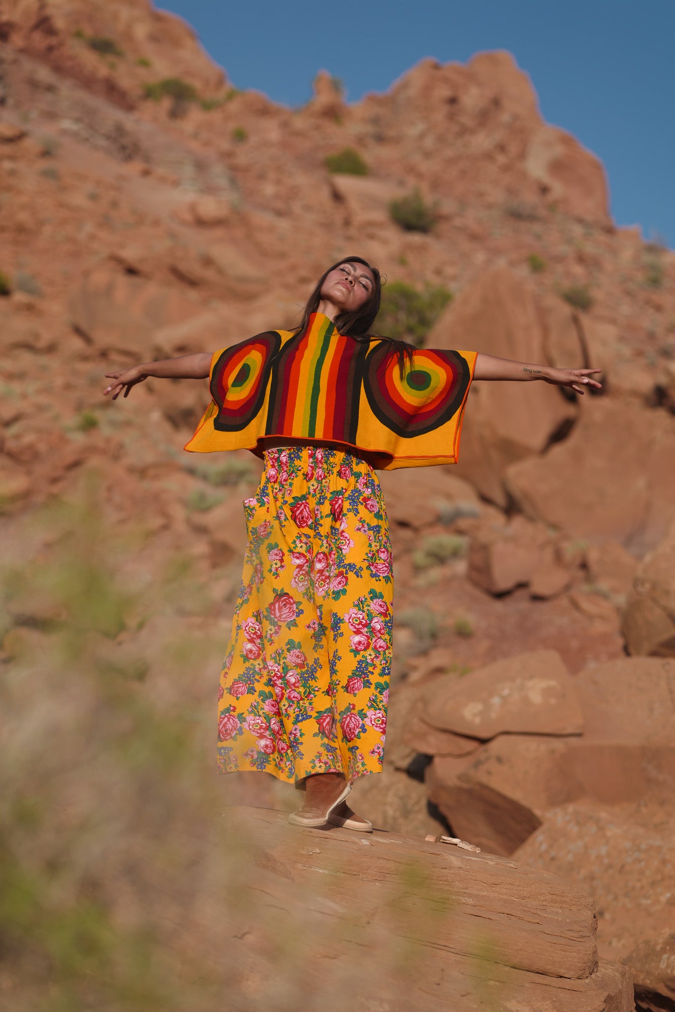 + Limited Edition Wide Leg Pant - Sáanii Rose Marigold
