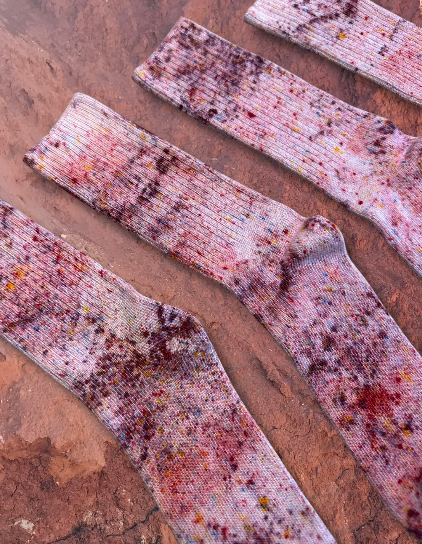 Limited Edition Hand Dyed Softest Socks- Sunset Pink