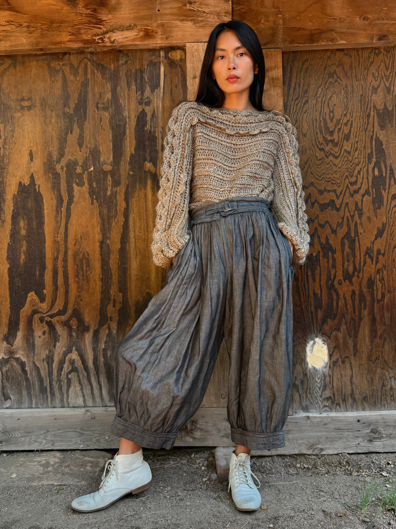 Vintage 80s Pleated Balloon Pants by Issey Miyake Plantation