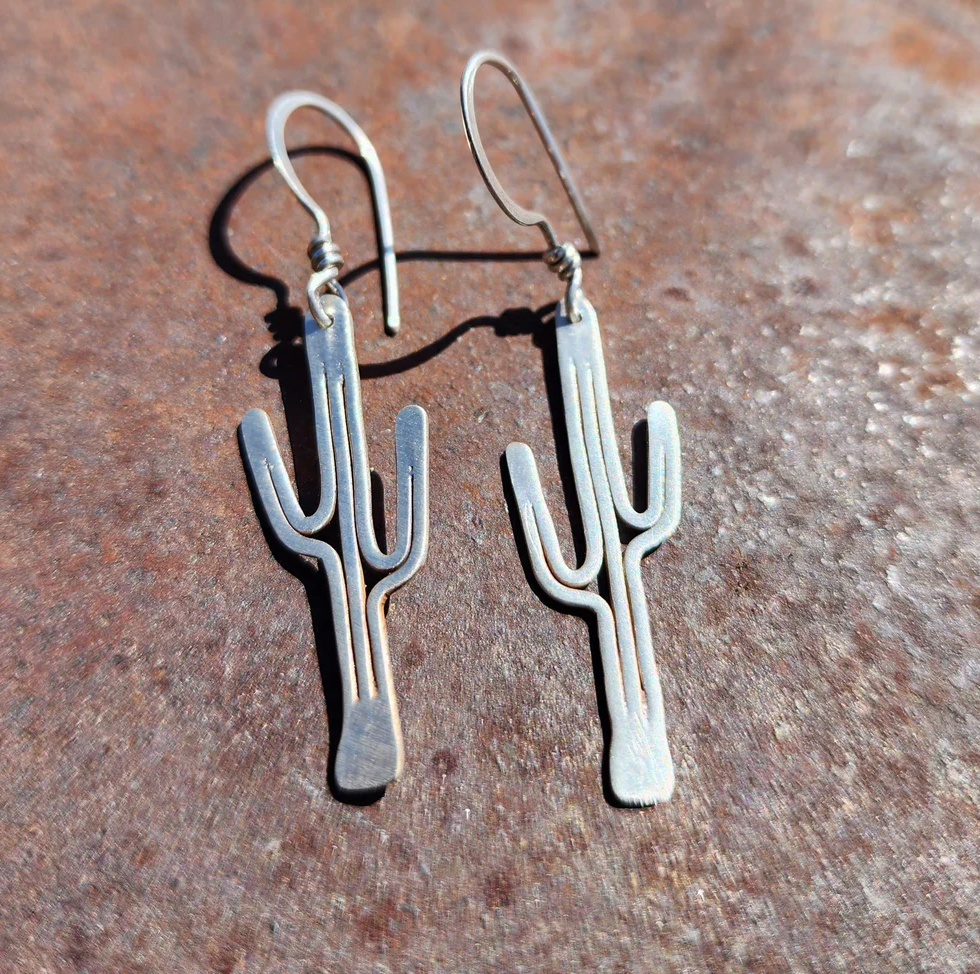 Neoancient Mini Saguaro Cactus Earrings