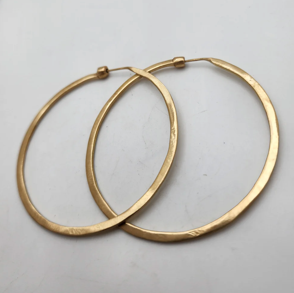 Neoancient Brass Hoops- Medium