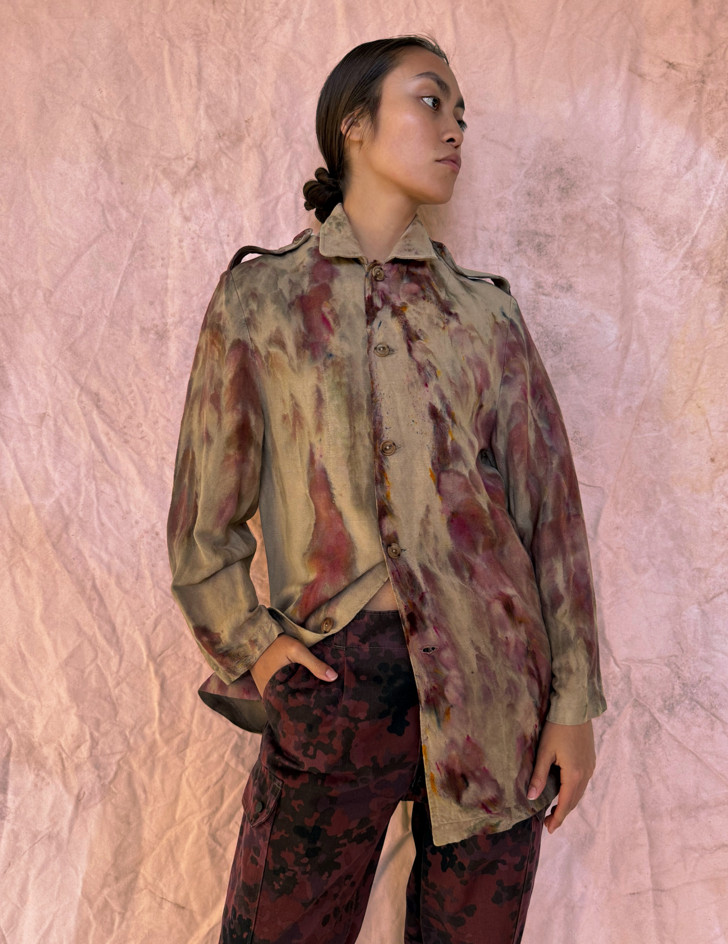 Upcycled Vintage Military Shirt