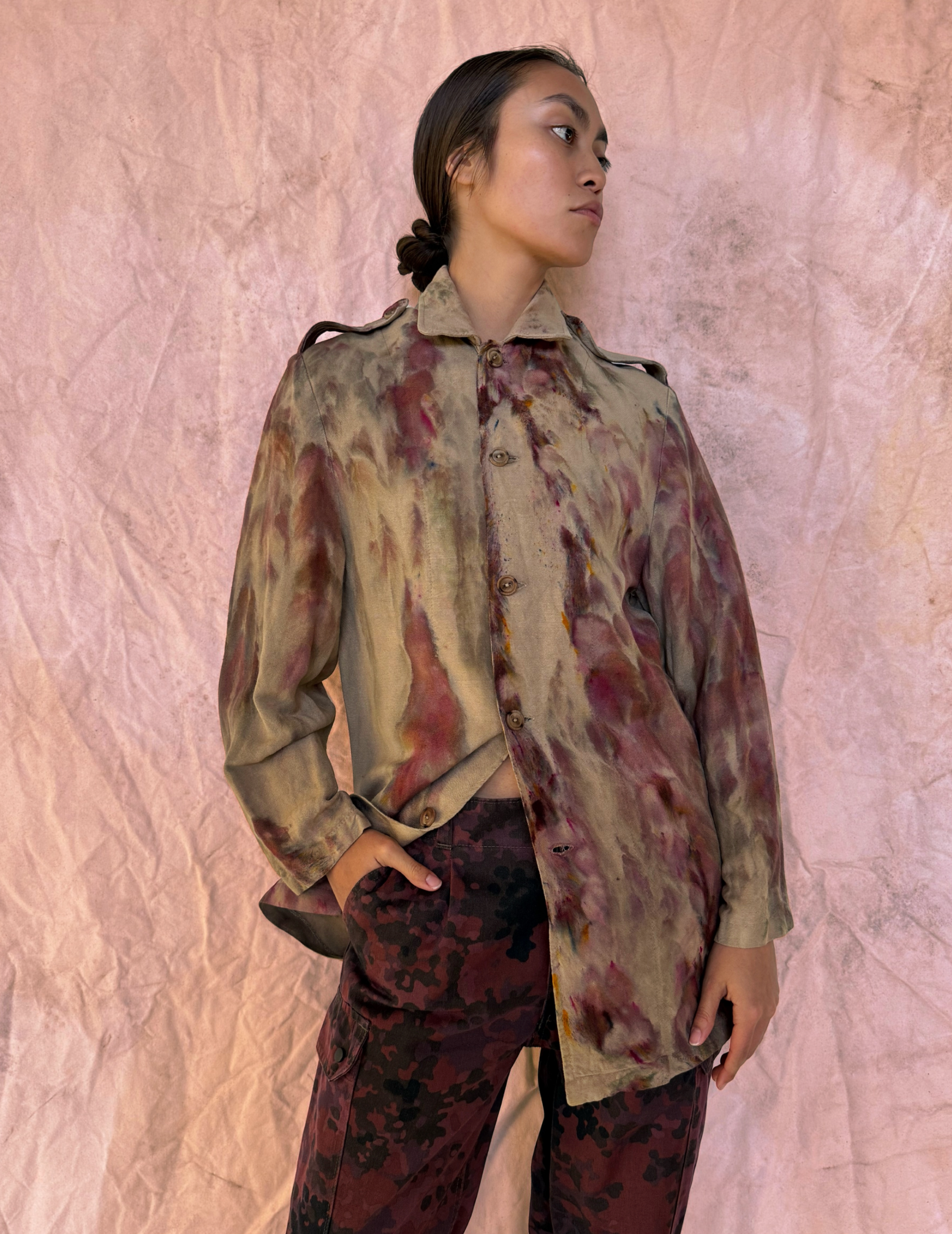 Upcycled Vintage Military Shirt