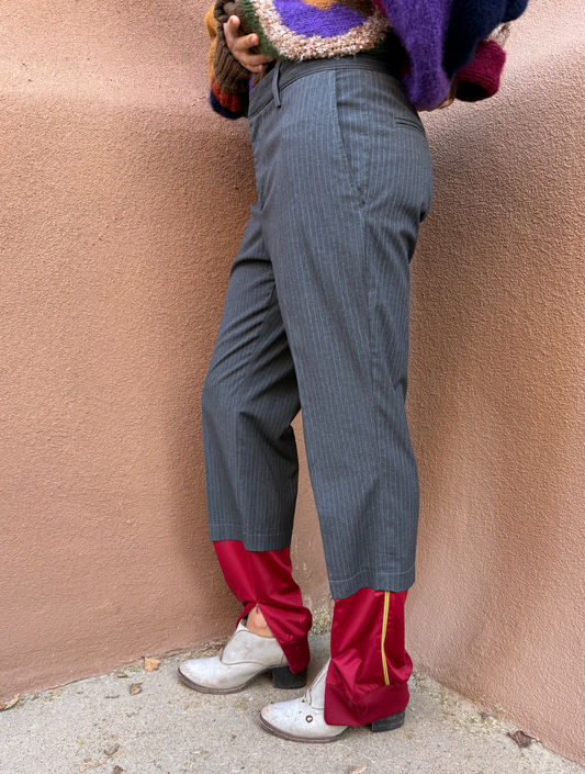 Vintage 90s Menswear Pinstripe Hybrid Pant