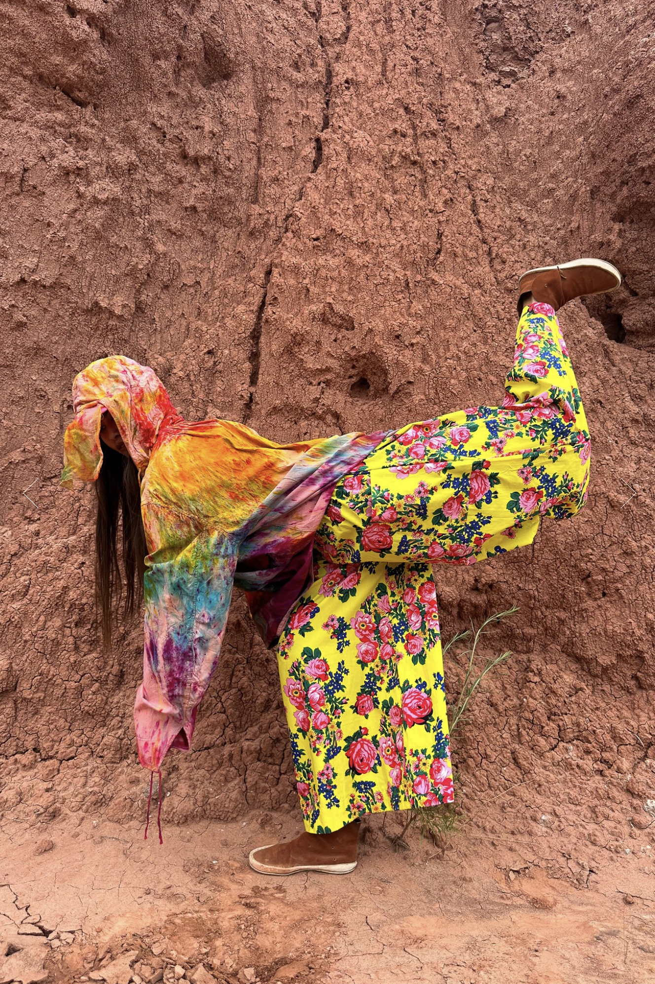 + Limited Edition Wide Leg Pant - Yellow Sáanii Rose +