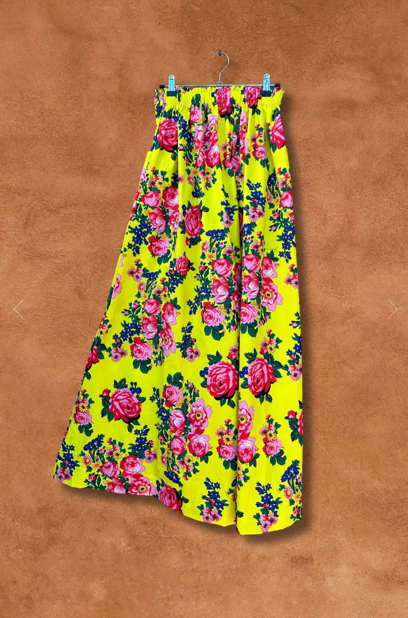 + Limited Edition Wide Leg Pant - Yellow Sáanii Rose +