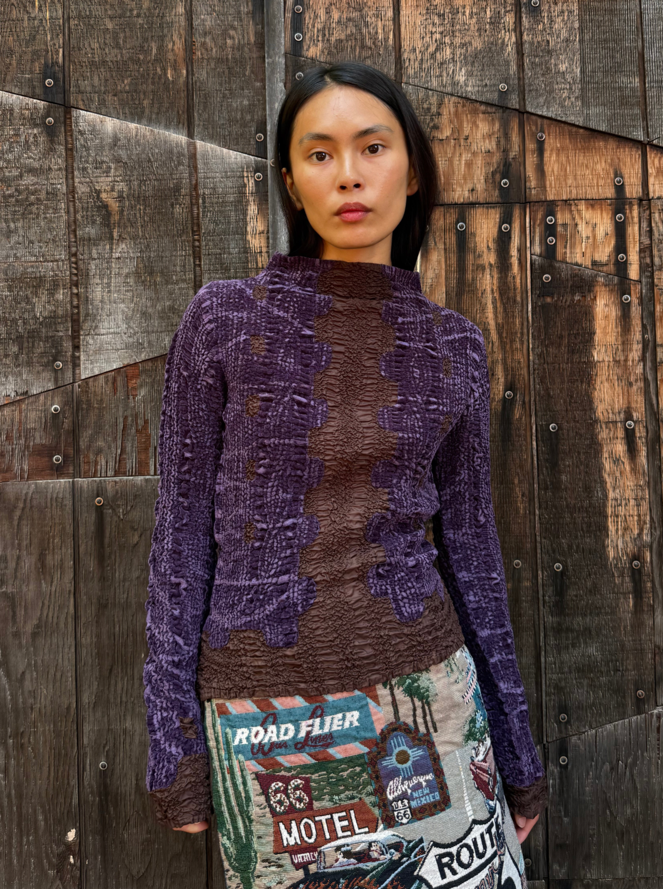 Vintage 90s Velvet Top by Yoshiki Hishinuma
