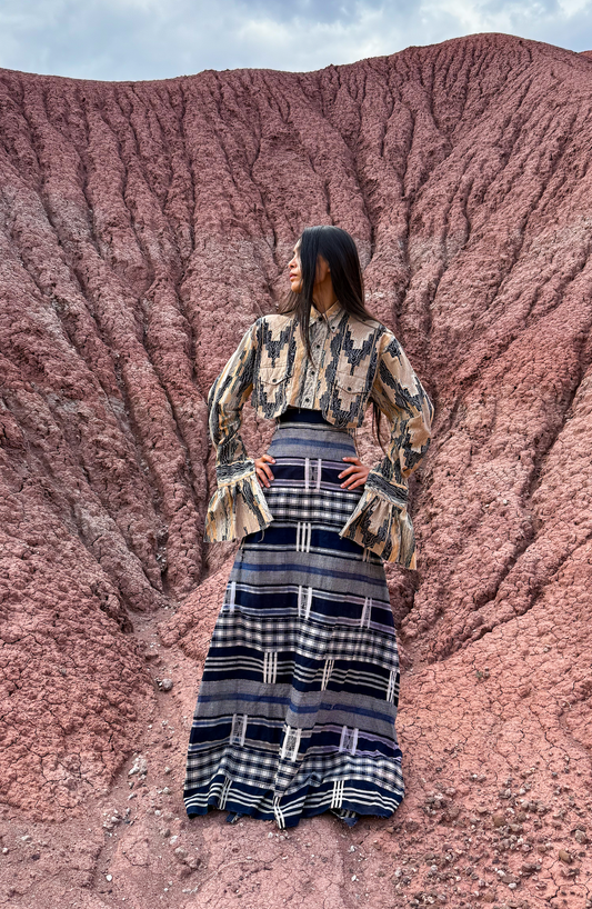 Upcycled Vintage Kente Cloth Skirt