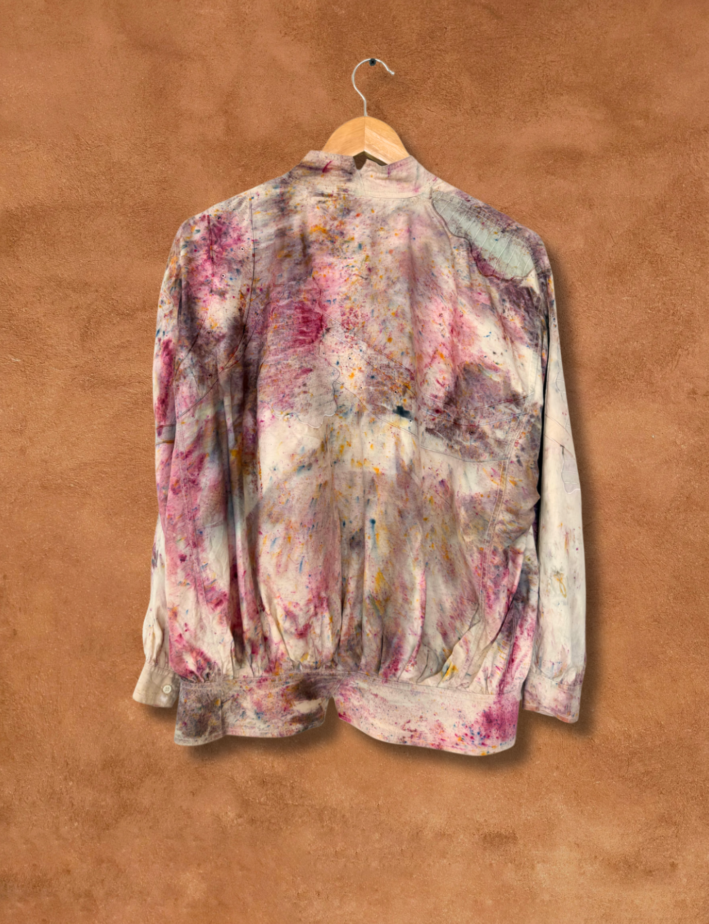 Upcycled Vintage 80s Silk Appliqué Jacket