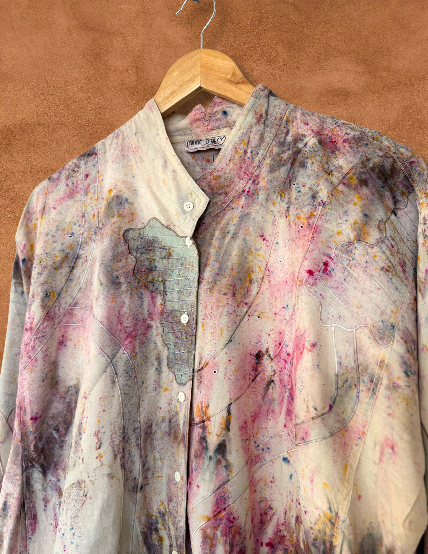 Upcycled Vintage 80s Silk Appliqué Jacket