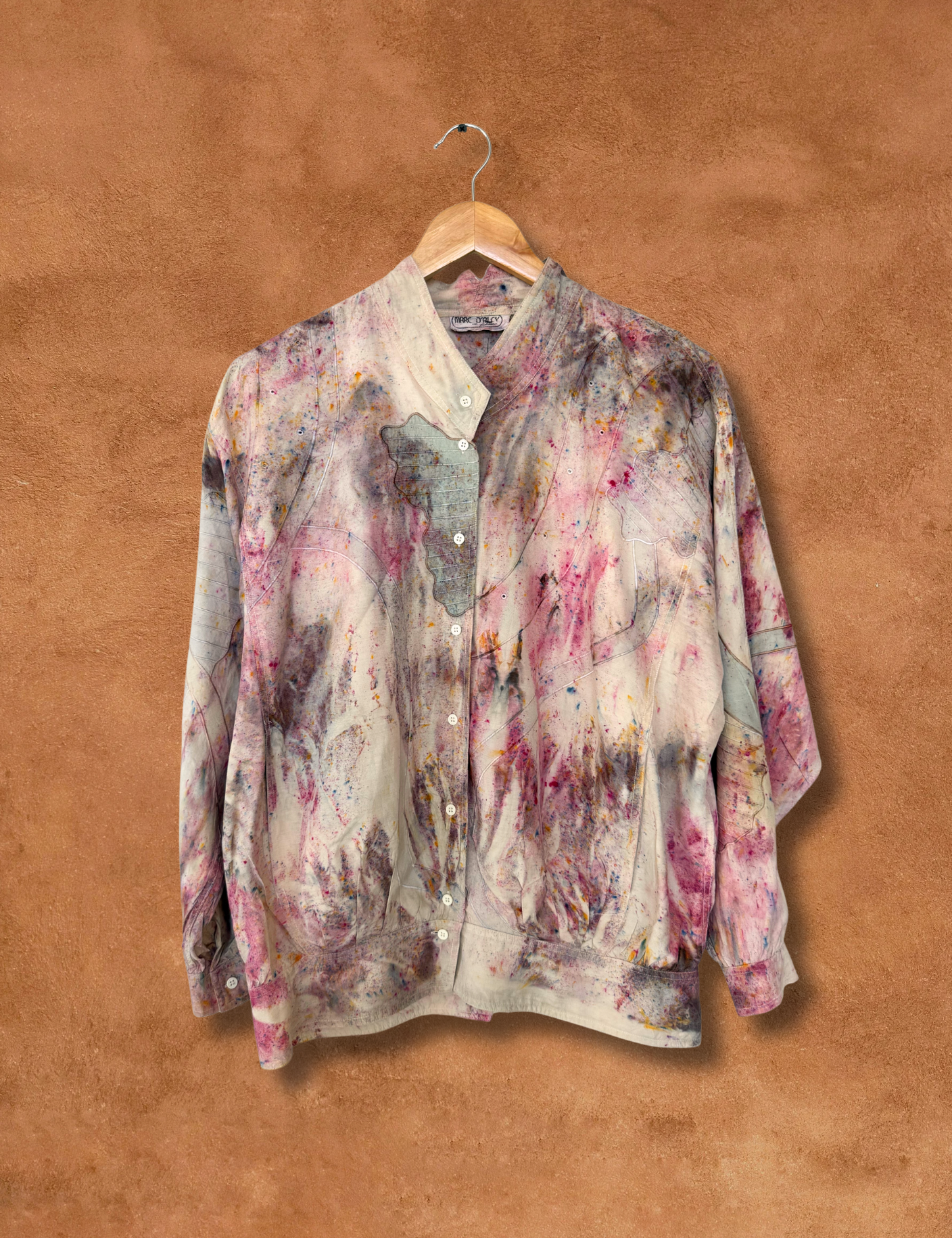 Upcycled Vintage 80s Silk Appliqué Jacket