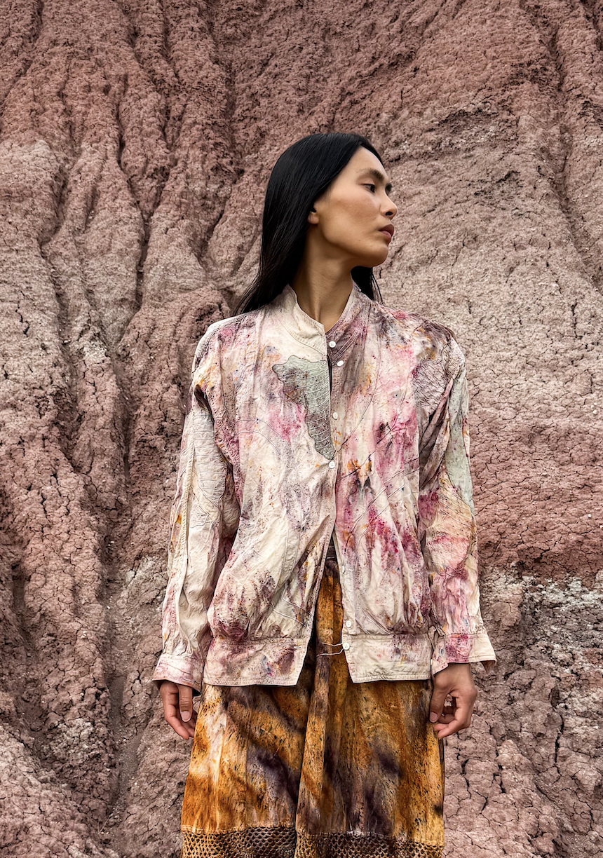 Upcycled Vintage 80s Silk Appliqué Jacket