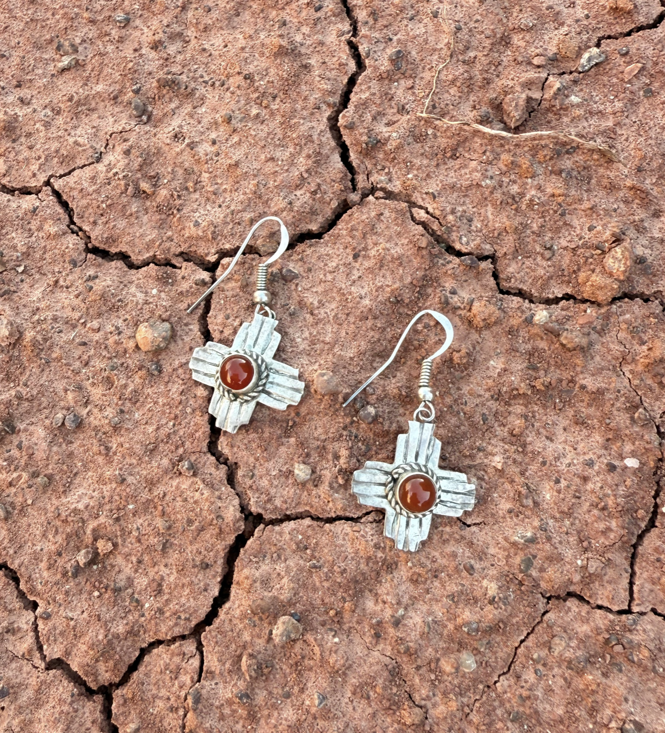 🤎 Vintage Coral Nugget Zia Earrings