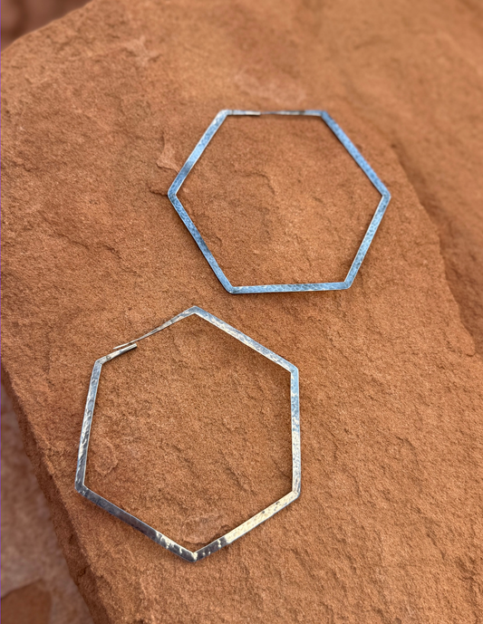 🤎 Vintage Tawapa Hammered Sterling Silver Earrings